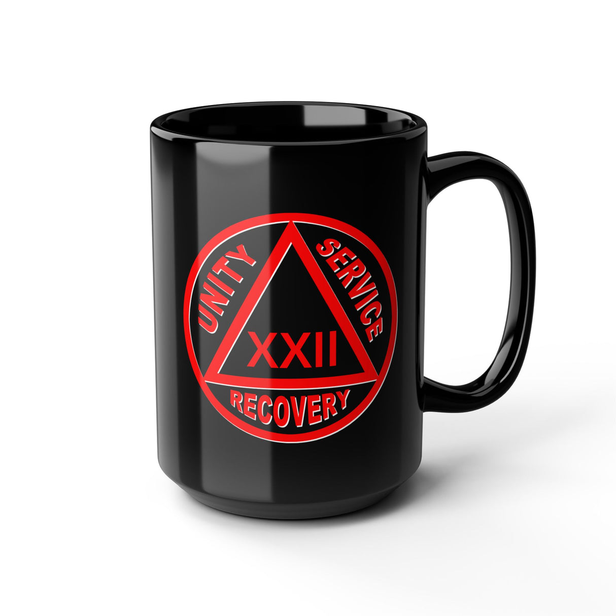 Black & Red AA Logo Customized 15oz AA Ceramic Mug