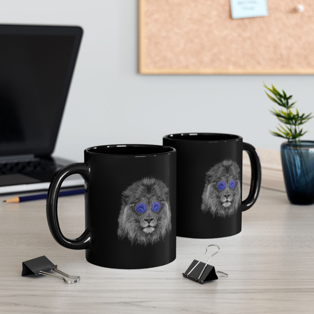 Cool NA Lion 11/15oz Black Mug