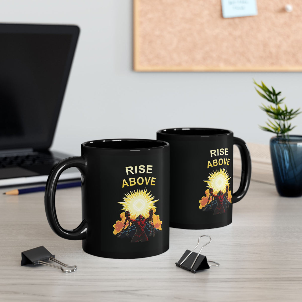 Rise Above V.2 11/15oz Black Mug