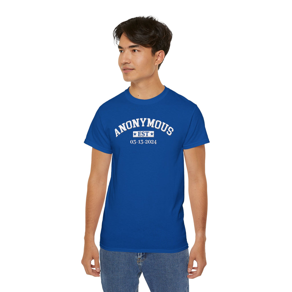 Custom Anonymous Est Clean Date Unisex Tee