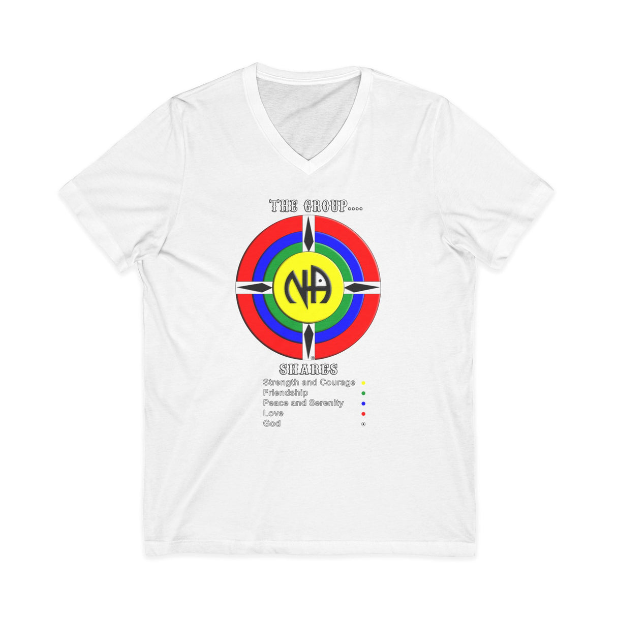 The Group Shares Logo dtg V-Neck Tee