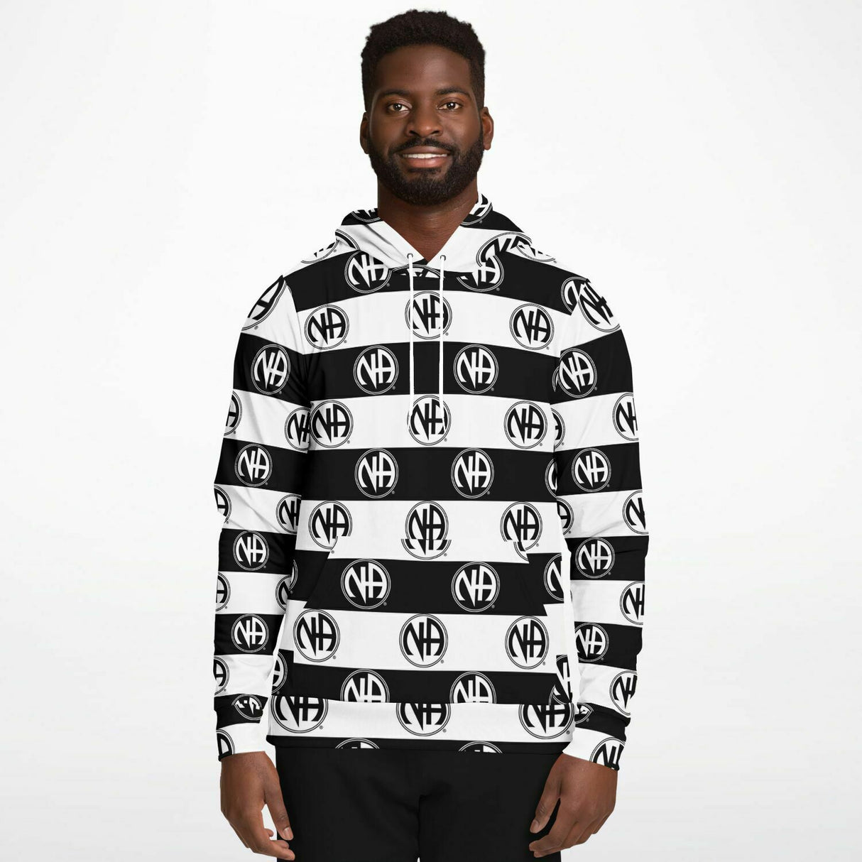 Striped NA Symbol V.1 AOP Hoodie