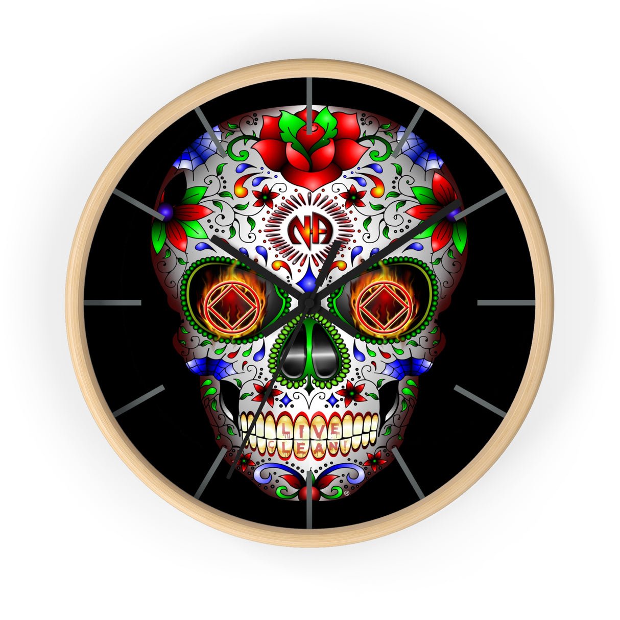Sugar Skull Wall clock