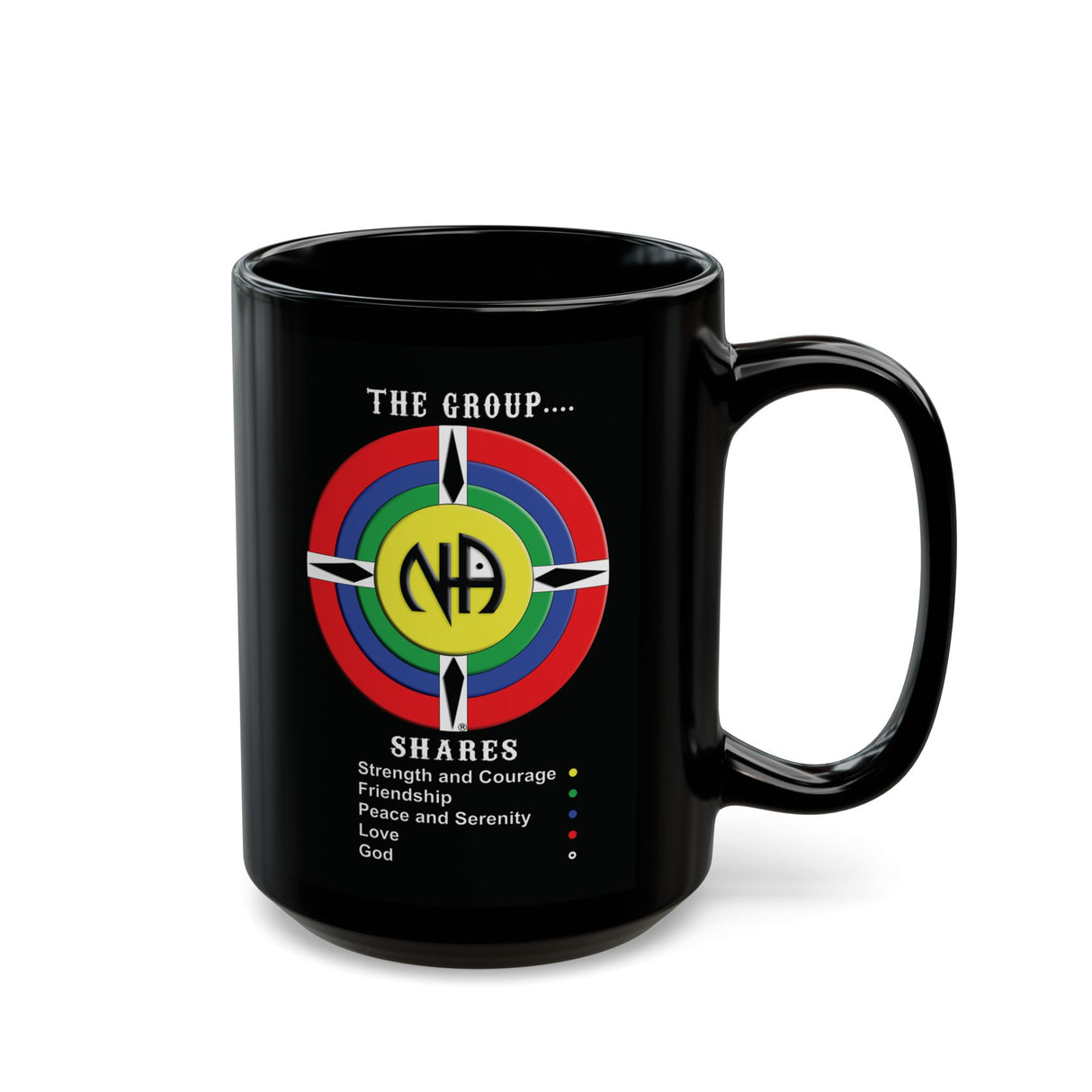 The Group Shares 11/15oz Black Mug