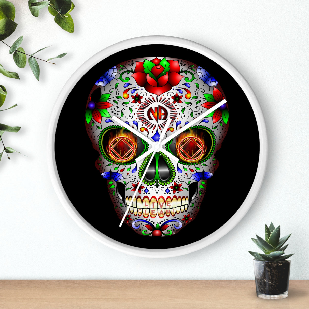 Sugar Skull Wall clock