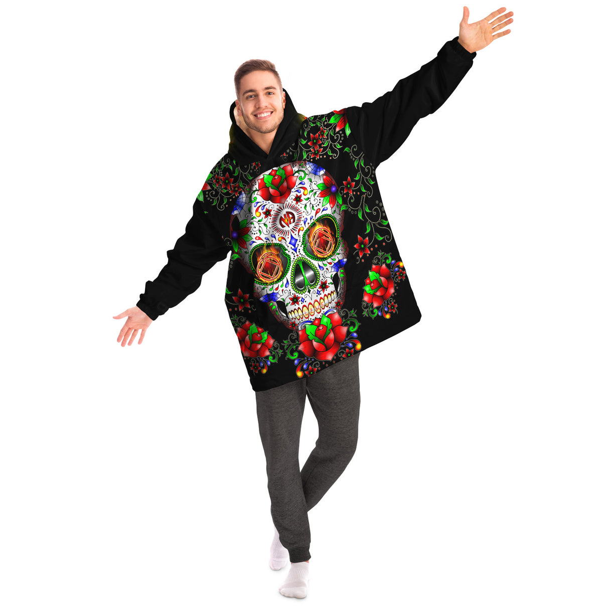Sugar Skull Snug Hoodie - AOP