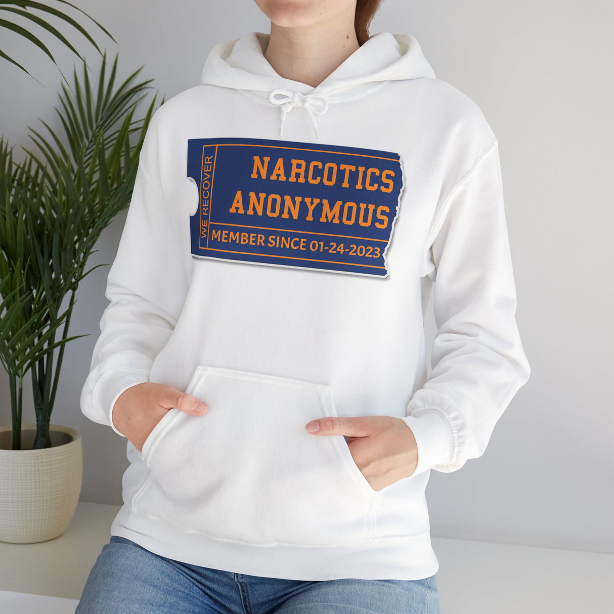 Custom NA Membership Ticket dtg Hoodie