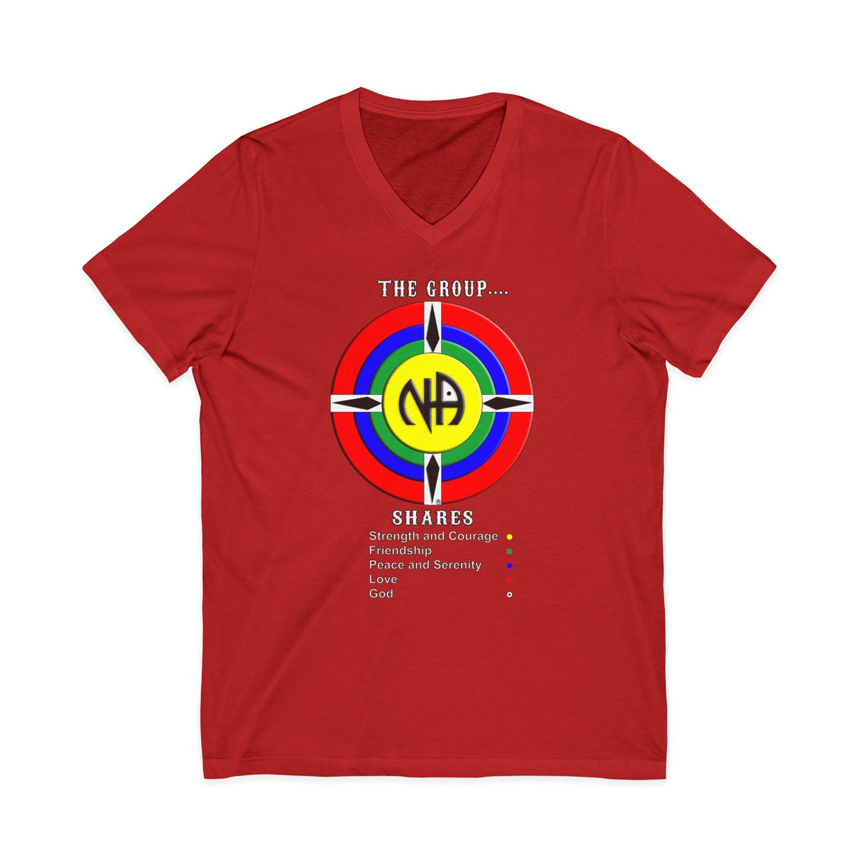 The Group Shares Logo dtg V-Neck Tee