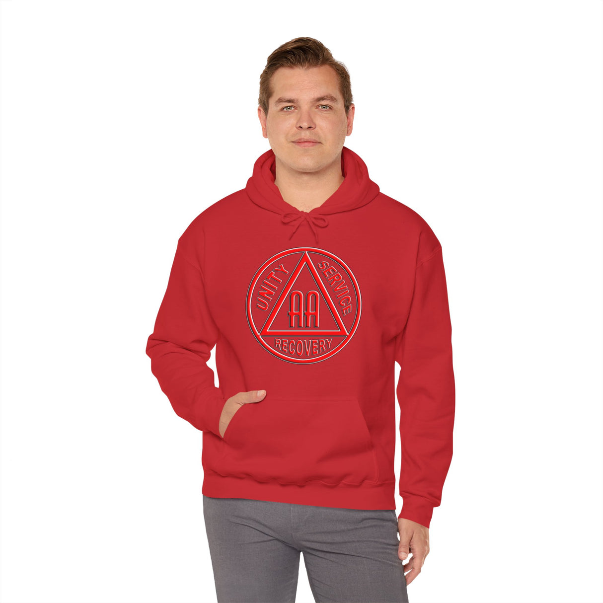 AA Black & Red Symbol dtg Hoodie