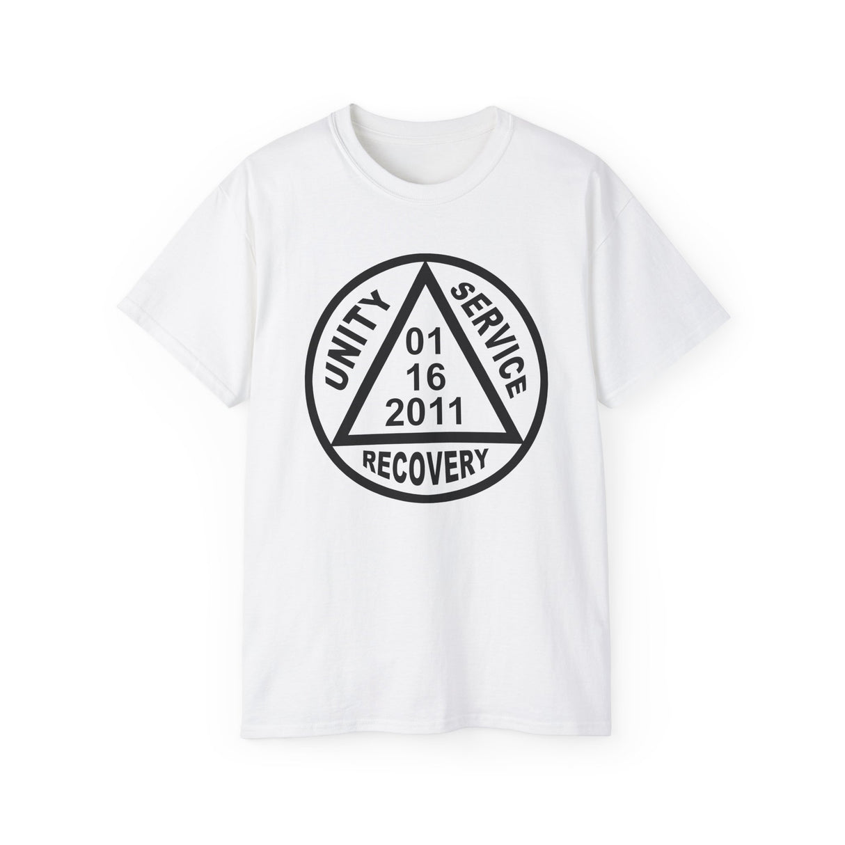 Custom Sober Date AA Symbol Unisex Tee