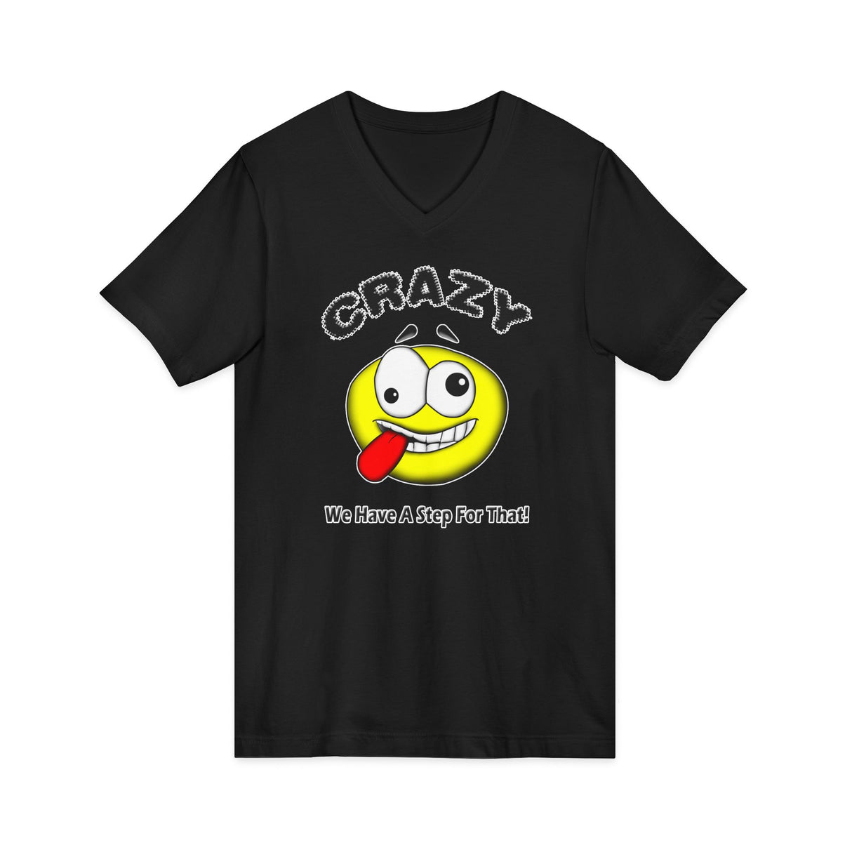 Crazy Emoji dtg V-Neck Tee