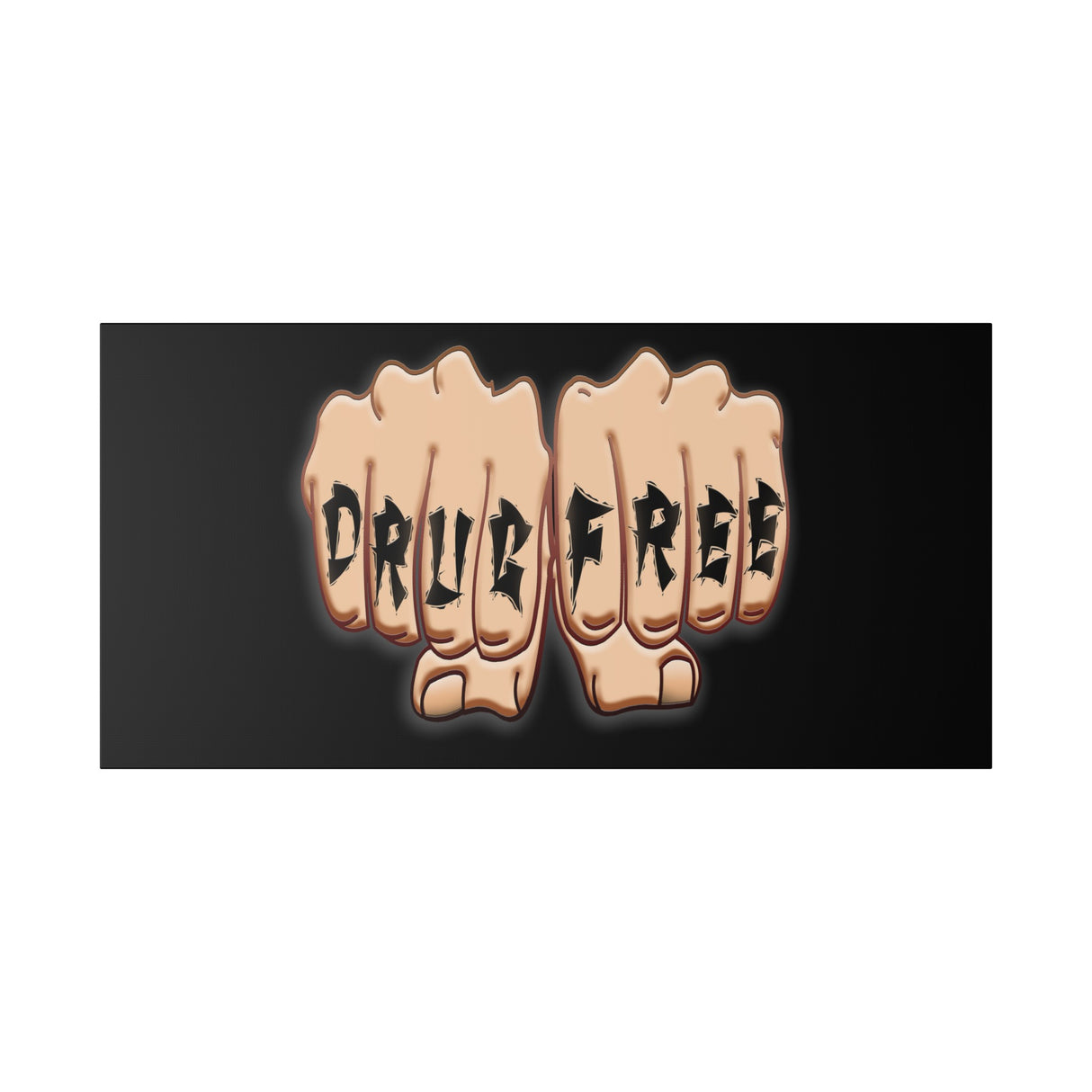 Drug Free Fist Polyester Canvas