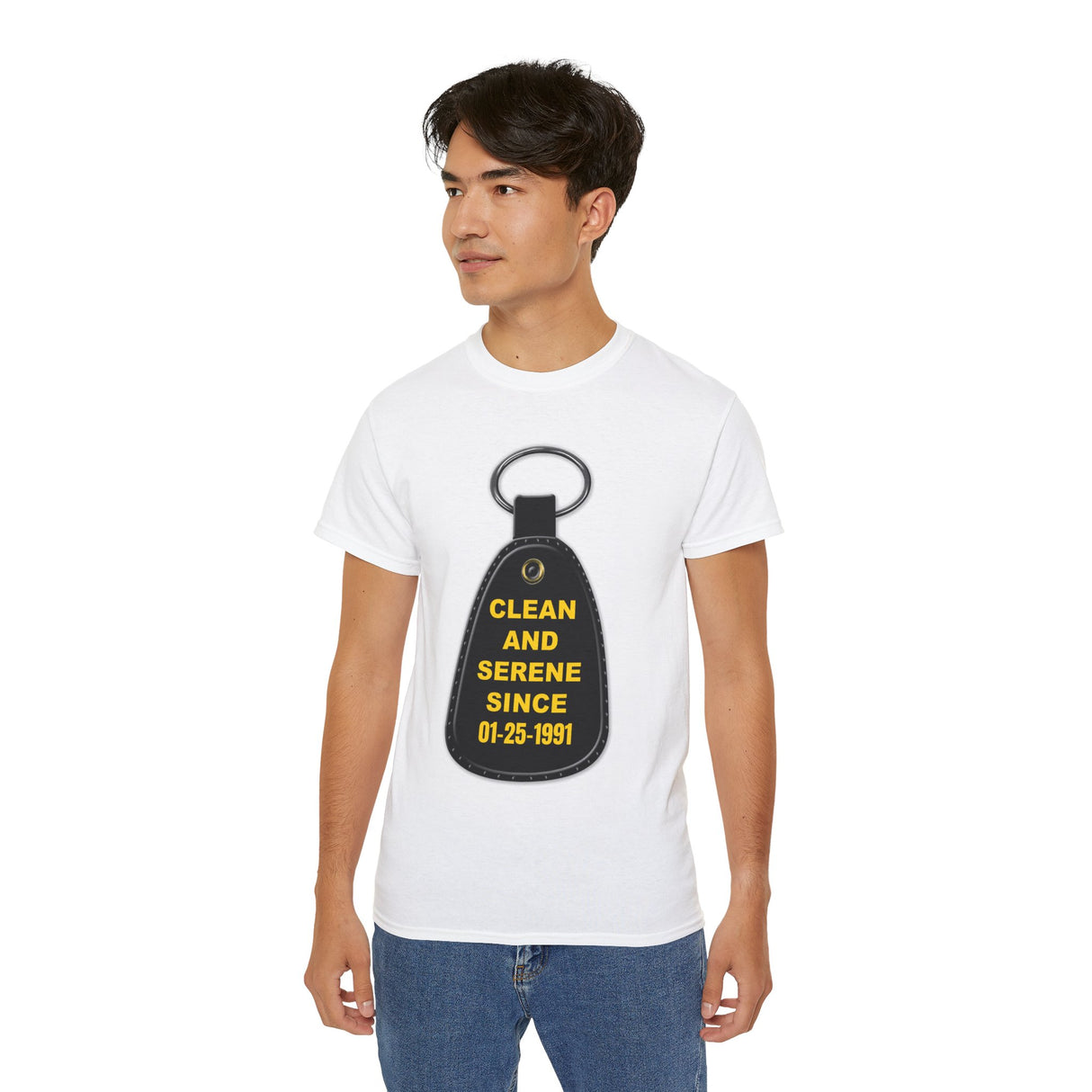 Customized Clean Since Key Tag Tee