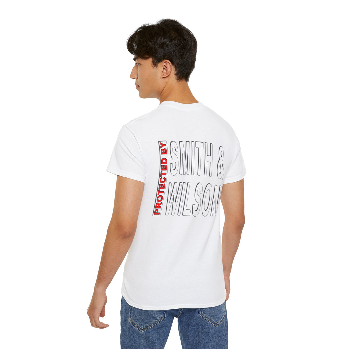 Protected By Smith & Wilson Back Side Image AA dtg Tee