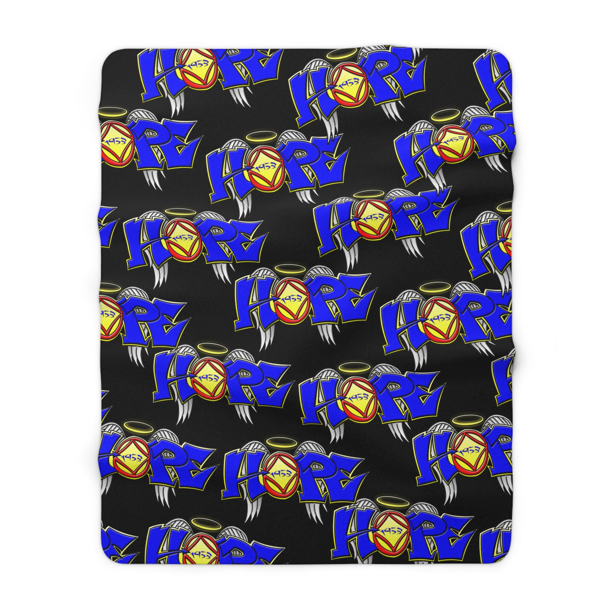 Hope Wings Graffiti Fleece Blanket