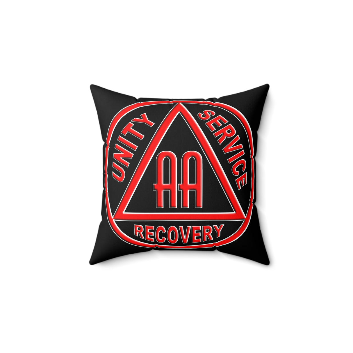 AA Symbol Black & Red Pillow