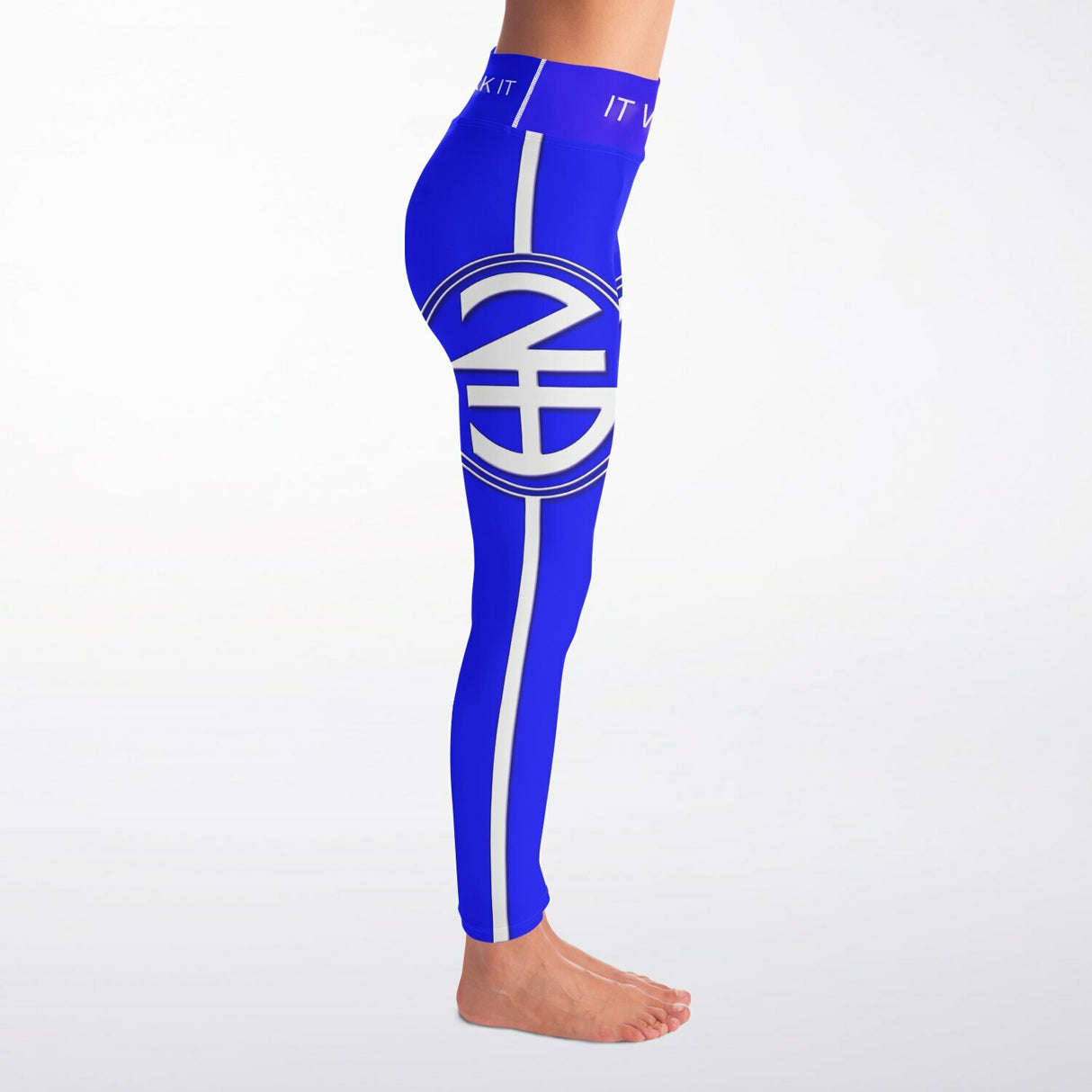 Basic Text Style Yoga Leggings - AOP