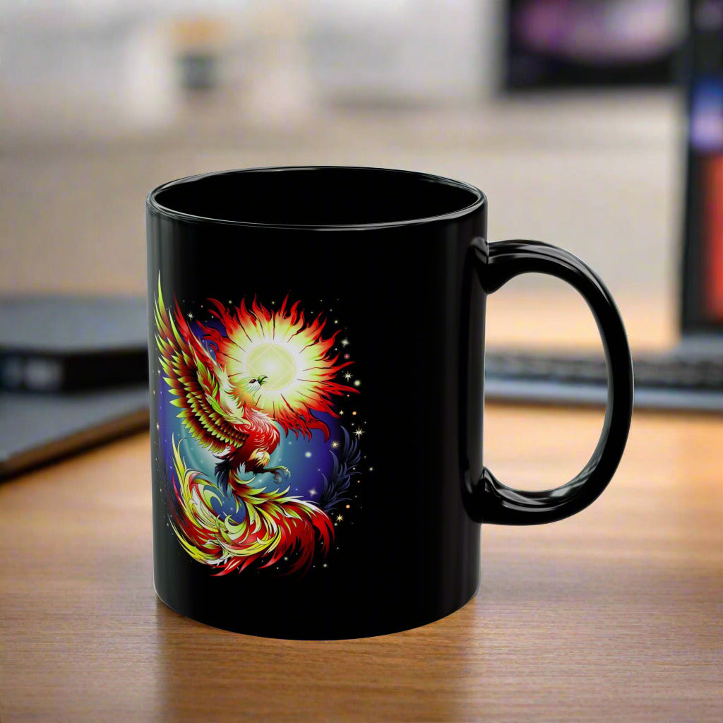 Phoenix Rising V.2 11oz Black Mug