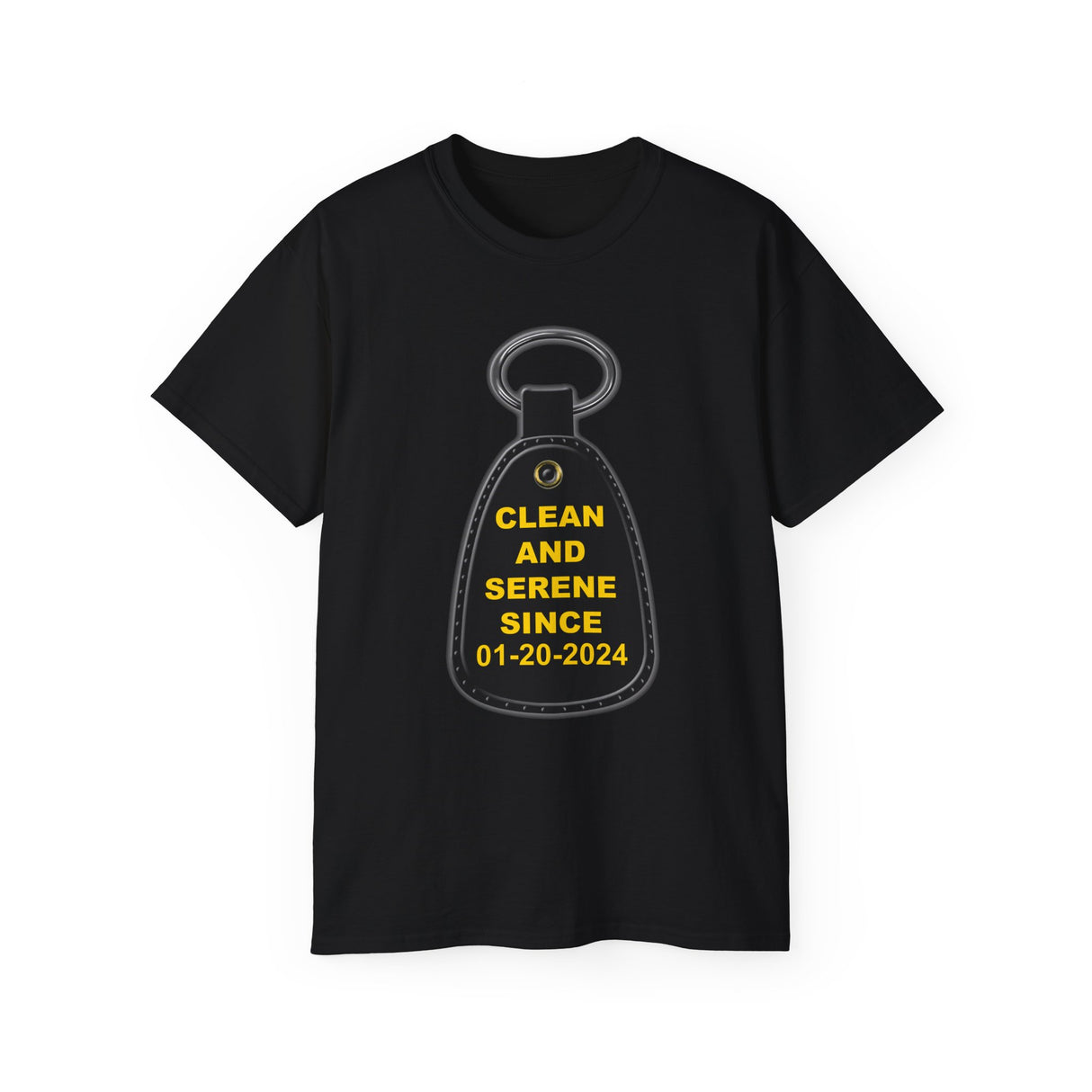 Custom Clean & Serene Since Key Tag Tee