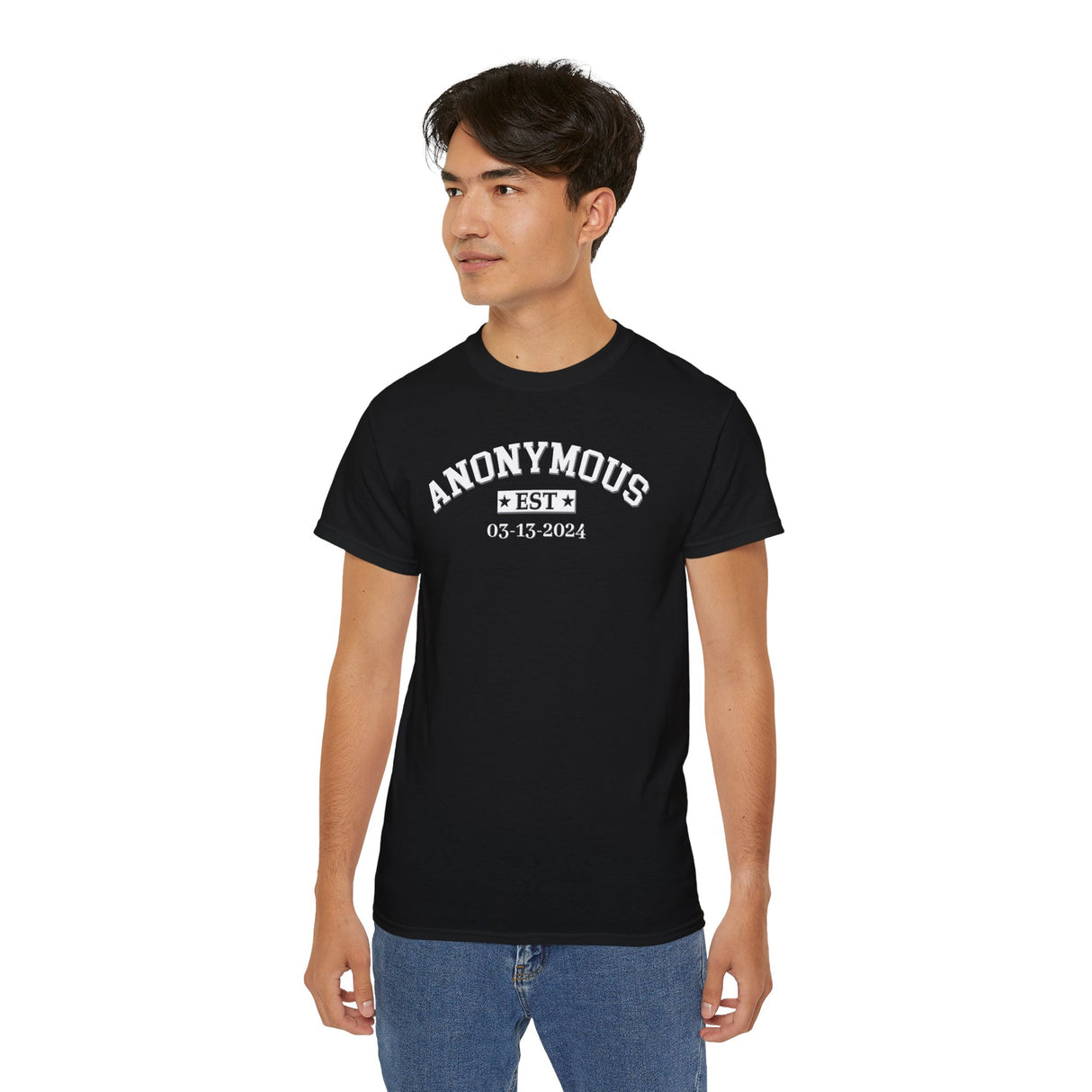 Custom Anonymous Est Clean Date Unisex Tee