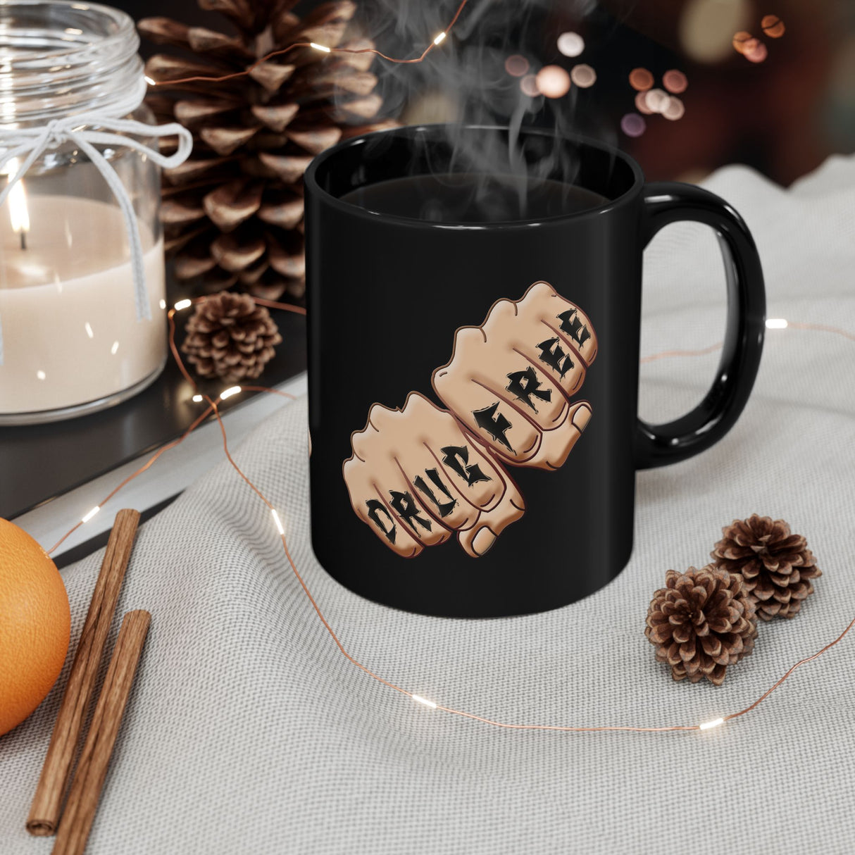 Drug Free Fist 11/15oz AA/NA Ceramic Mug