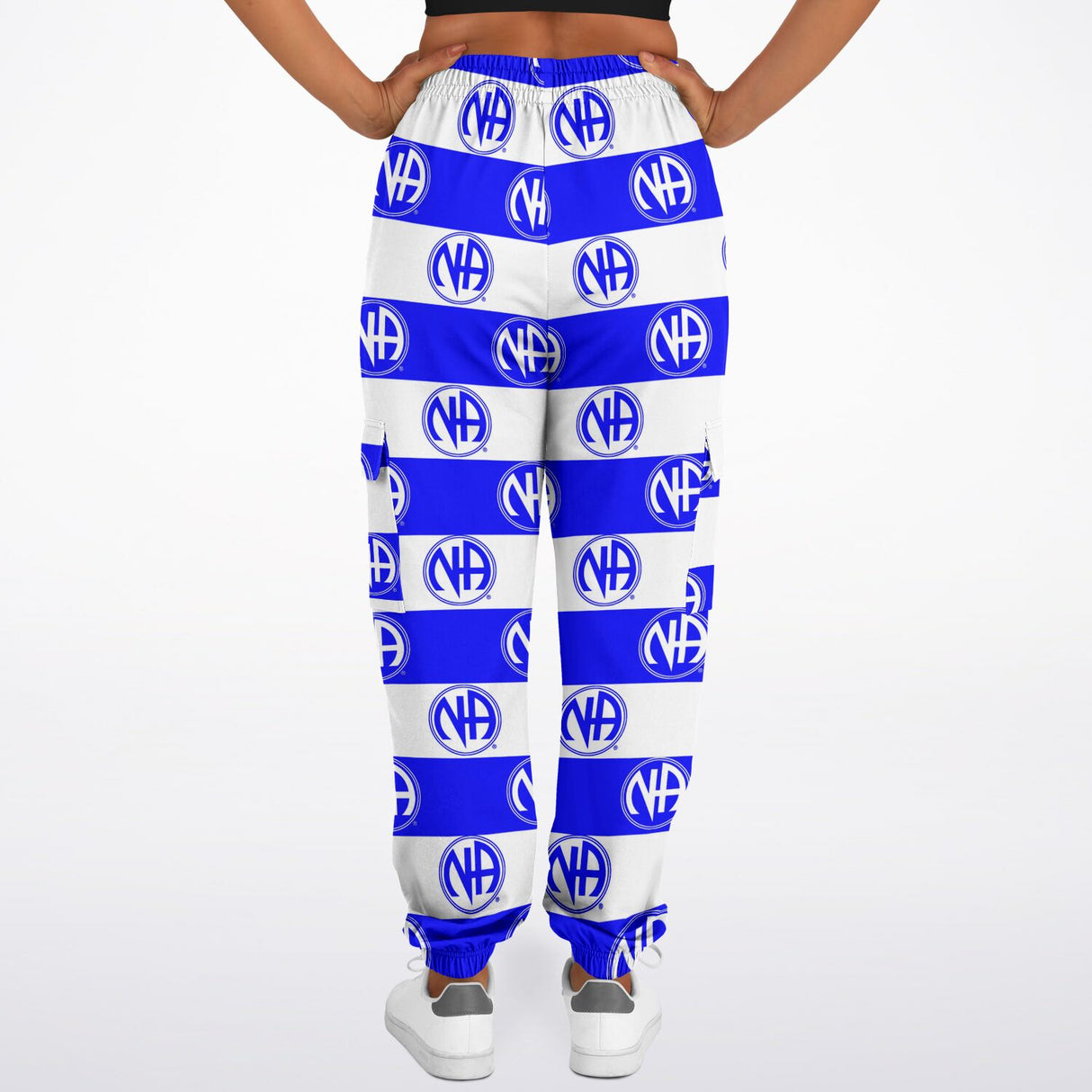 Striped NA Symbol Blue AOP SWEAT PANTS