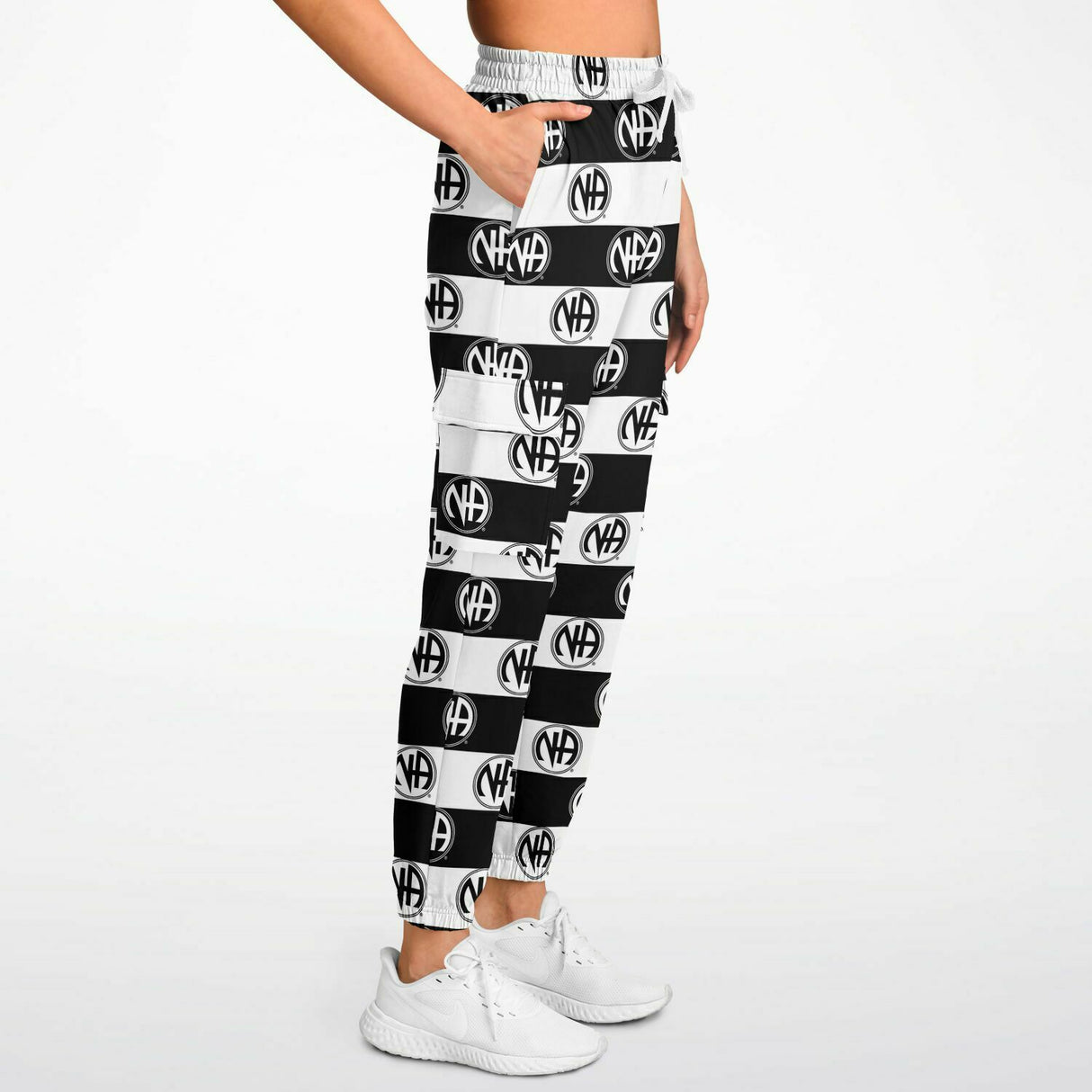 Striped NA Symbol AOP SWEAT PANTS