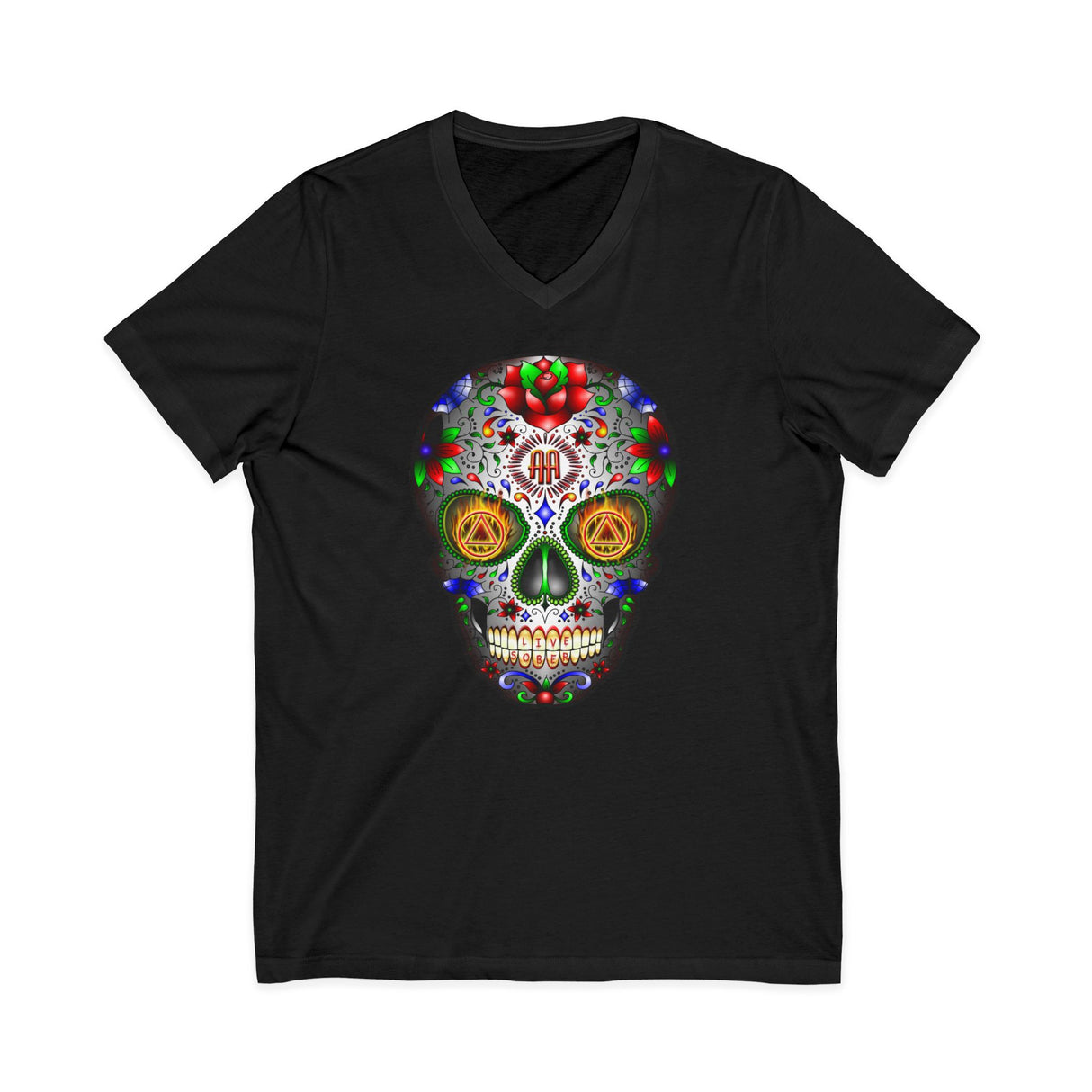 AA Sugar Skull AA V-Neck Tee