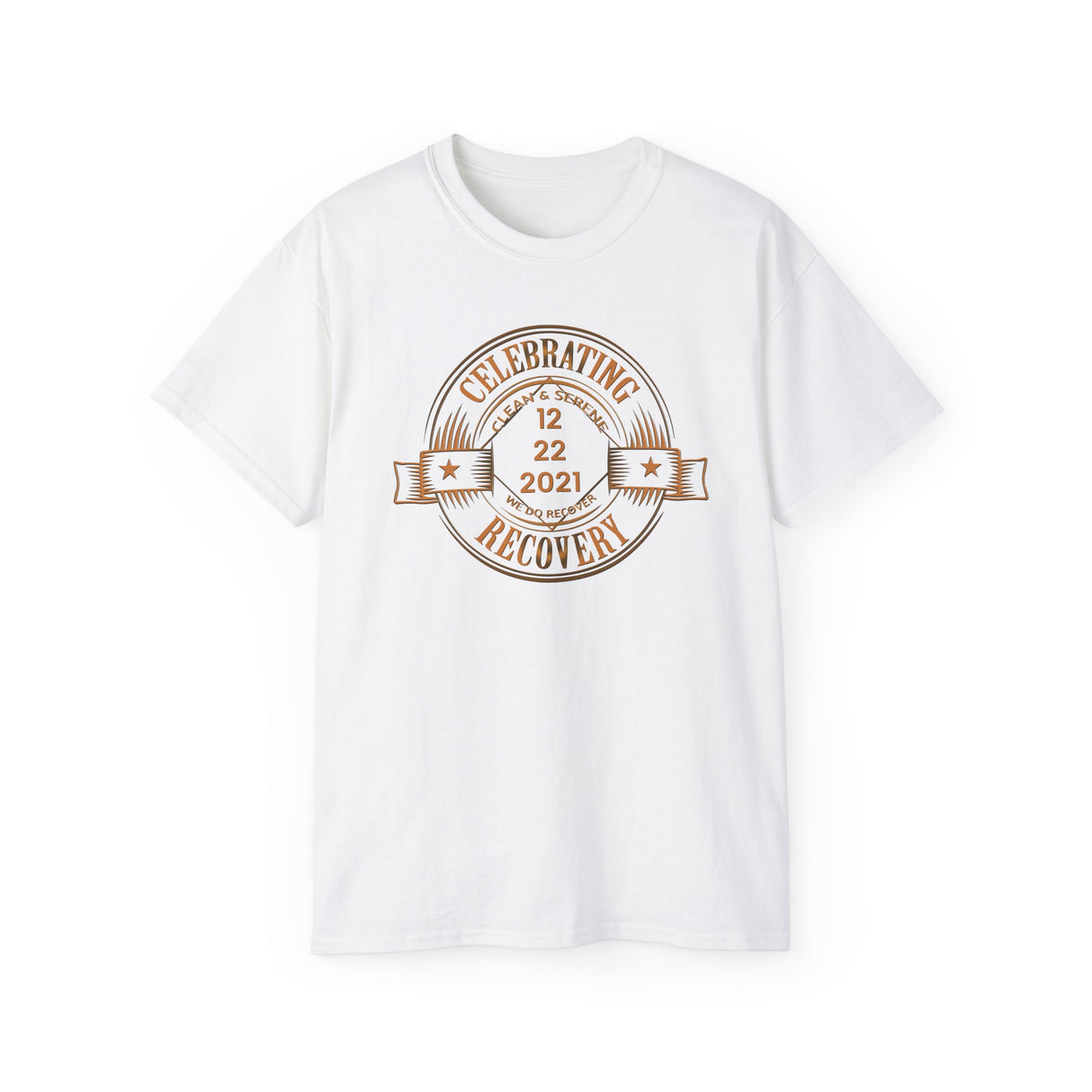 Custom Celebrating Recovery Badge dtg Tee
