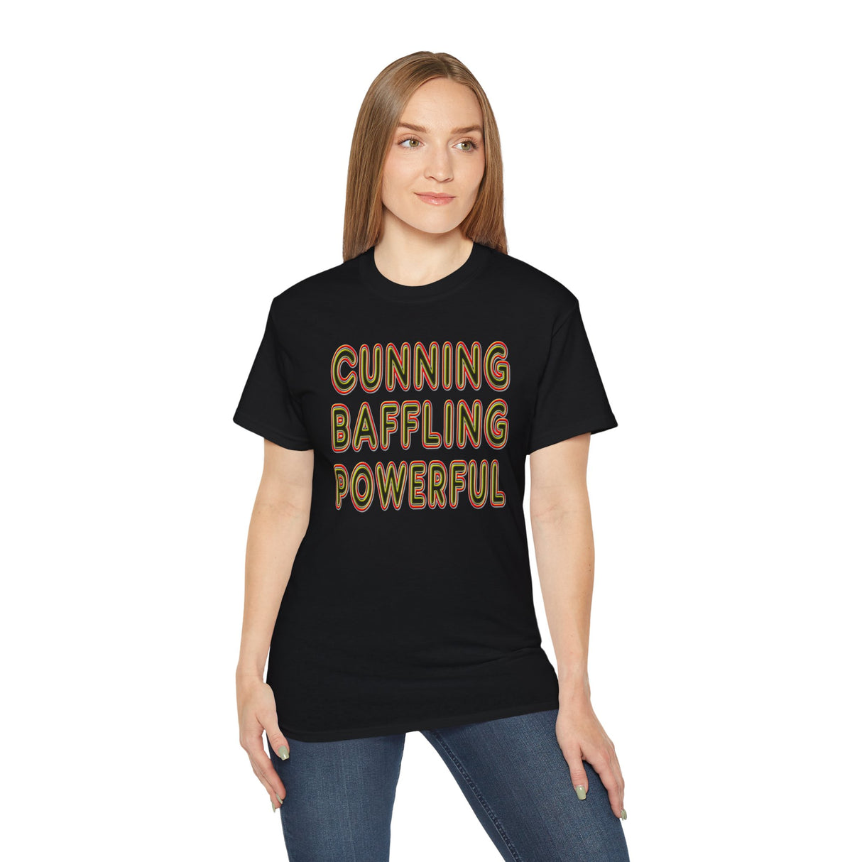 Cunning Baffling Powerful dtg Tee