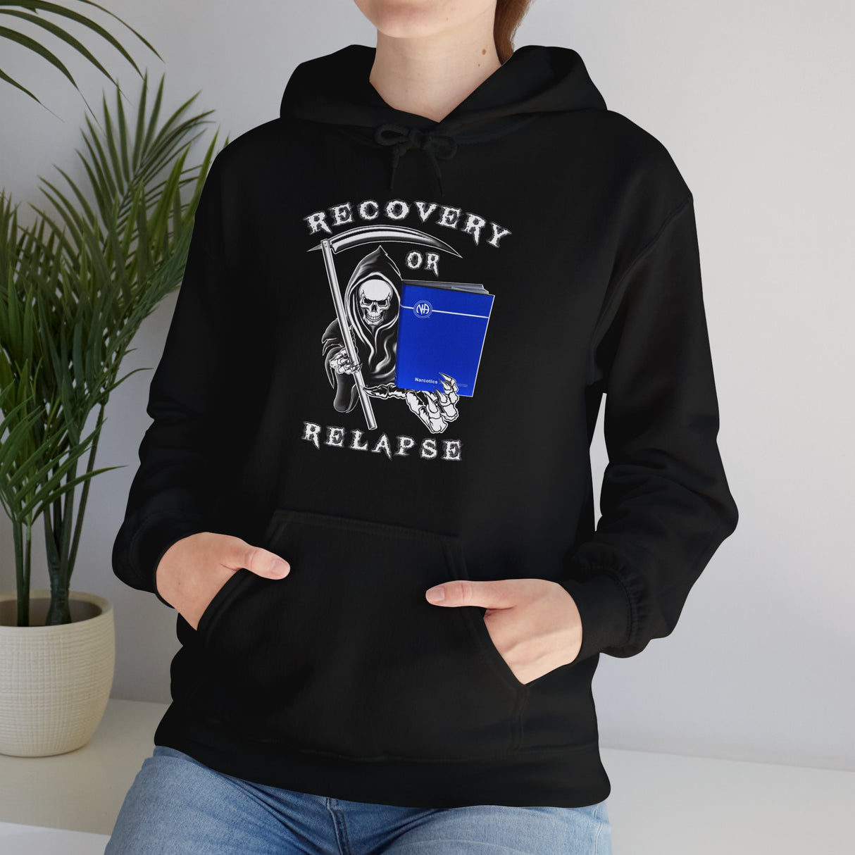 Recovery Or Relapse Reaper dtg Hoodie