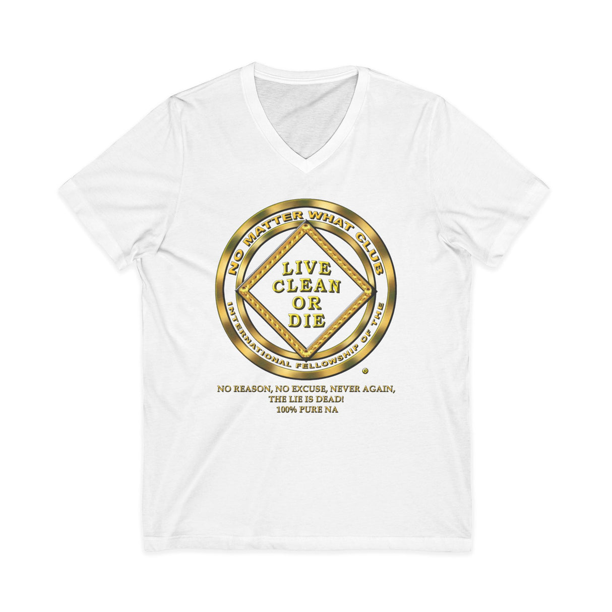 No Matter What Club Gold dtg V-Neck Tee