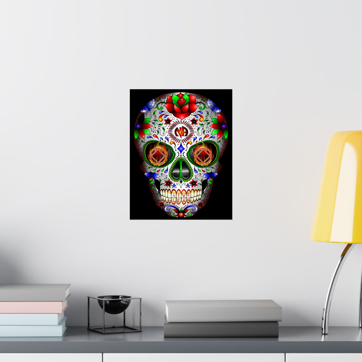 NA Sugar Skull 1 Vertical Posters
