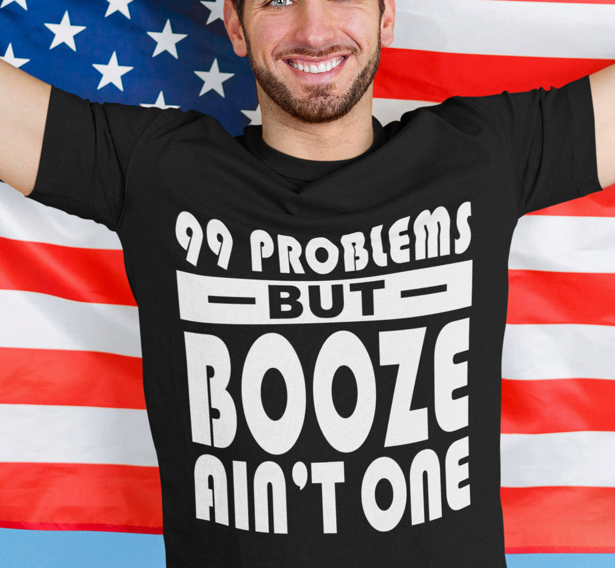 99 Problems Booze Ain't One AA dtg Tee