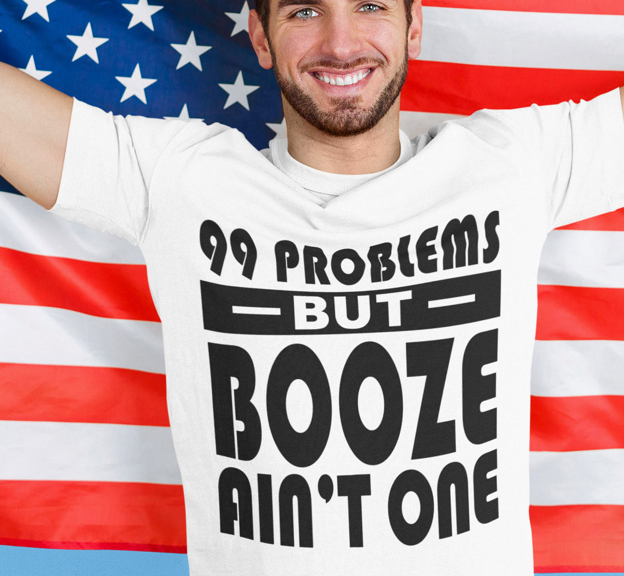 99 Problems Booze Ain't One AA dtg Tee