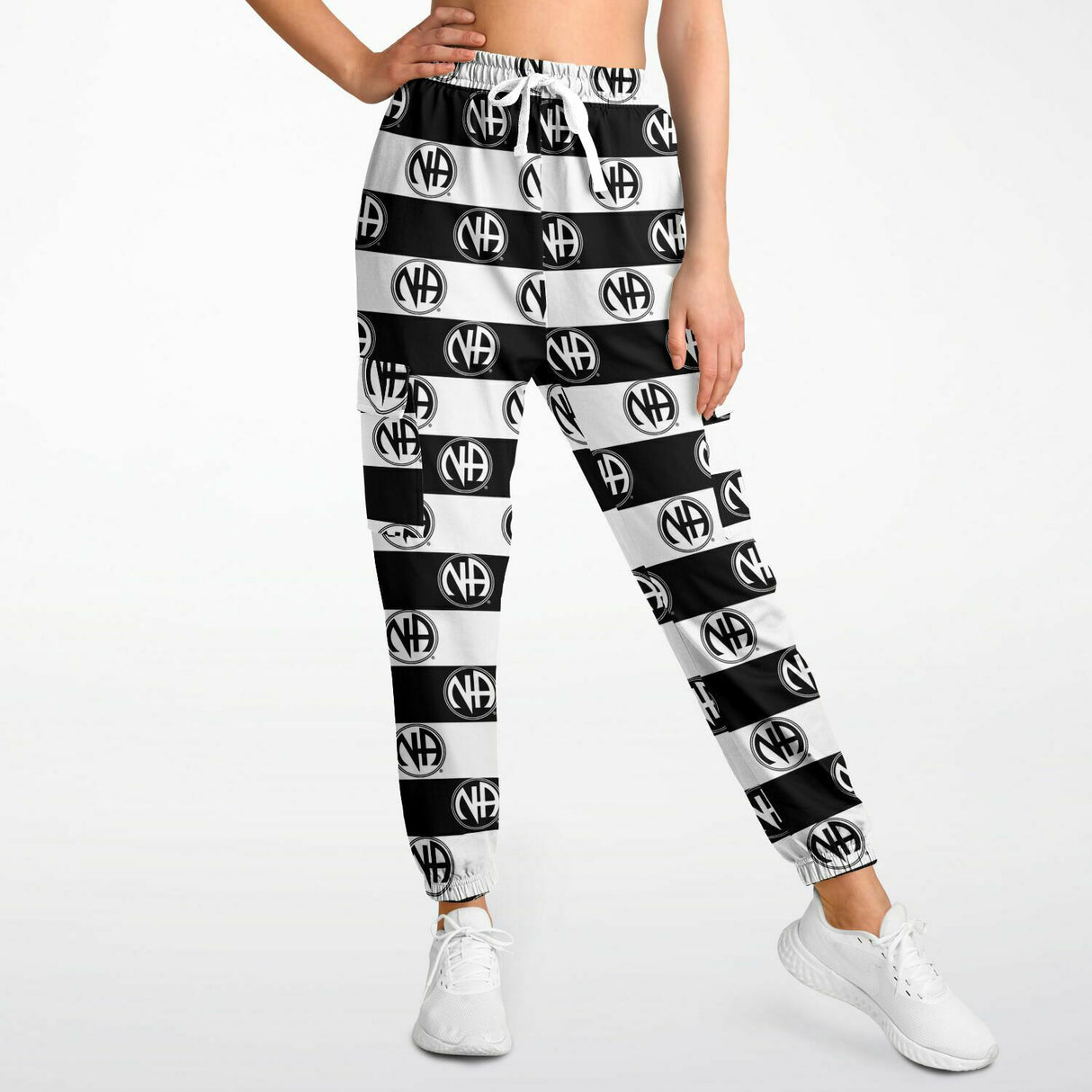 Striped NA Symbol AOP SWEAT PANTS
