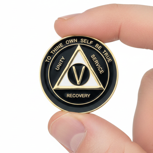 AA Medallion Black and Pearl