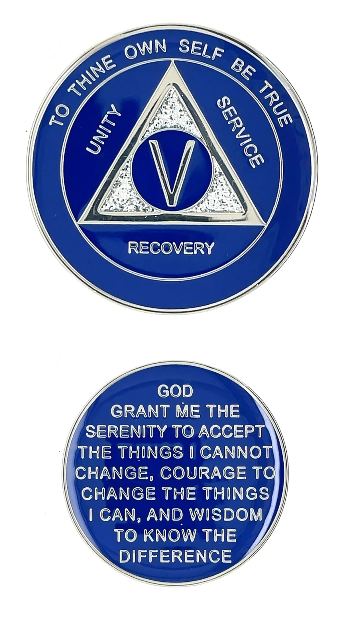 AA Medallion Blue And Silver