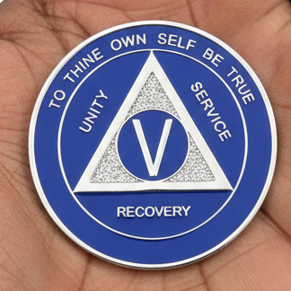 AA Medallion Blue And Silver