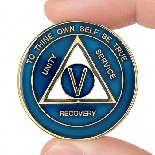 AA Medallion Blue and Pearl