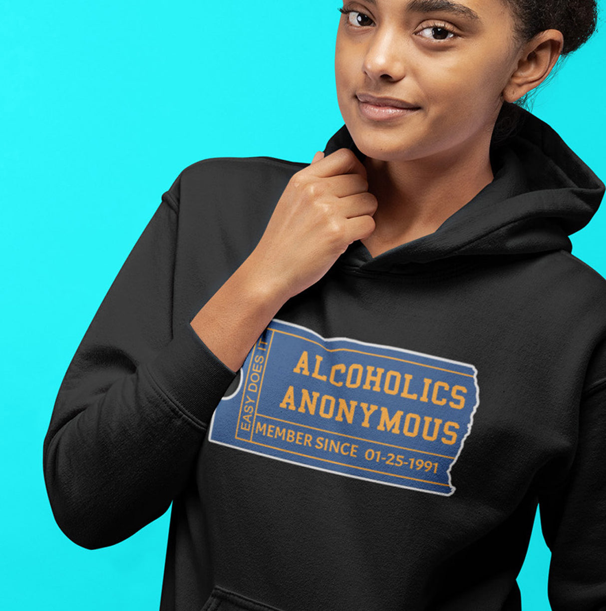 Custom AA Membership Ticket dtg Hoodie