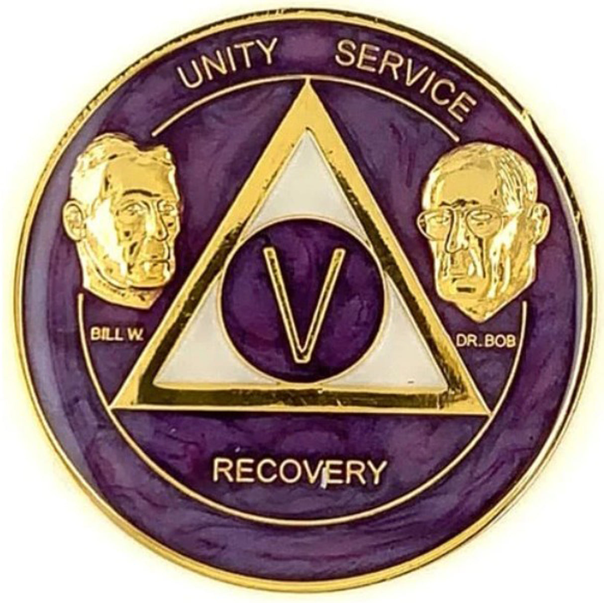 AA Founders Medallion Purple - 24hr-60 Yrs