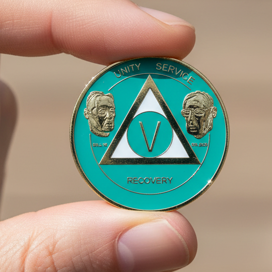 AA Founders Medallion Turquoise - 24hr-60 Yrs