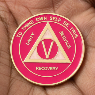 AA Medallion Pink And Pearl