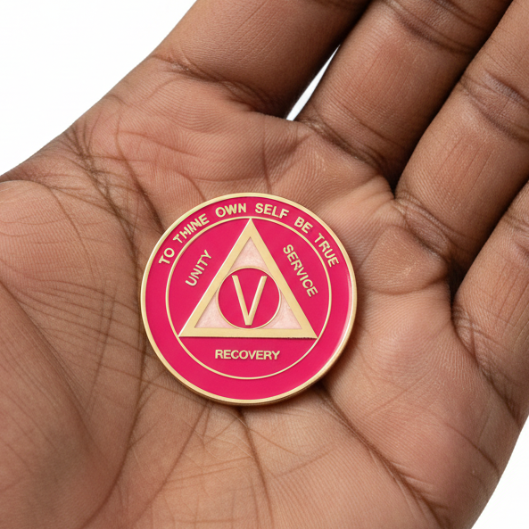 AA Medallion Pink And Pearl