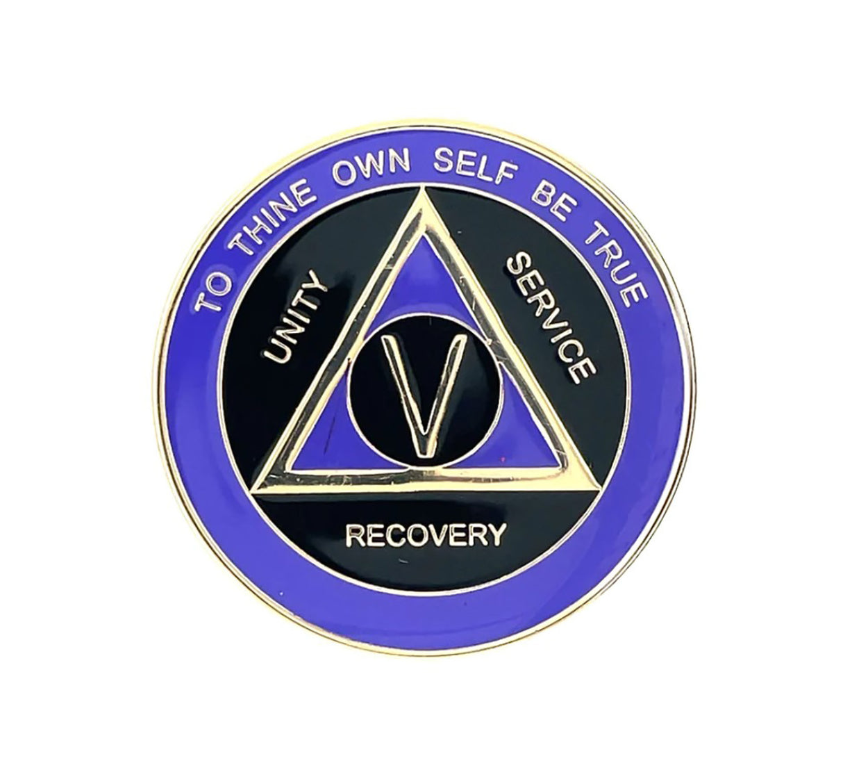 AA Medallion Purple and Black