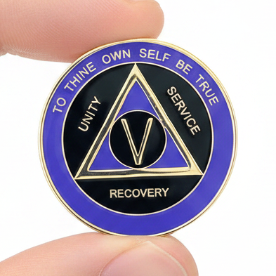 AA Medallion Purple and Black