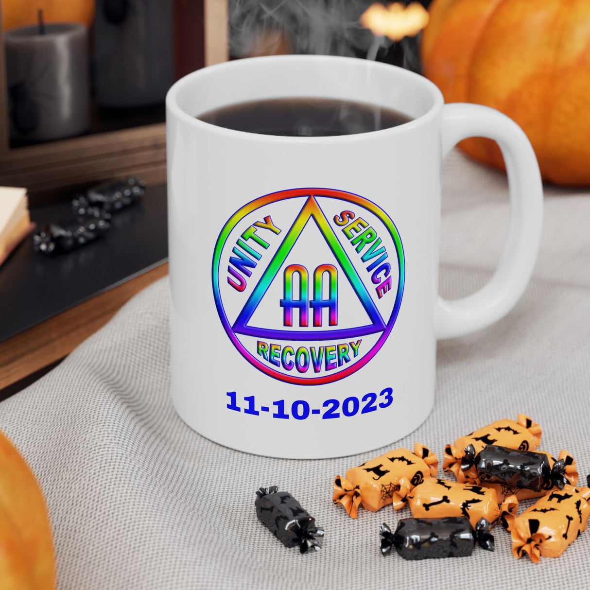 AA Rainbow Symbol Customized Ceramic Mug, (11oz, 15oz)