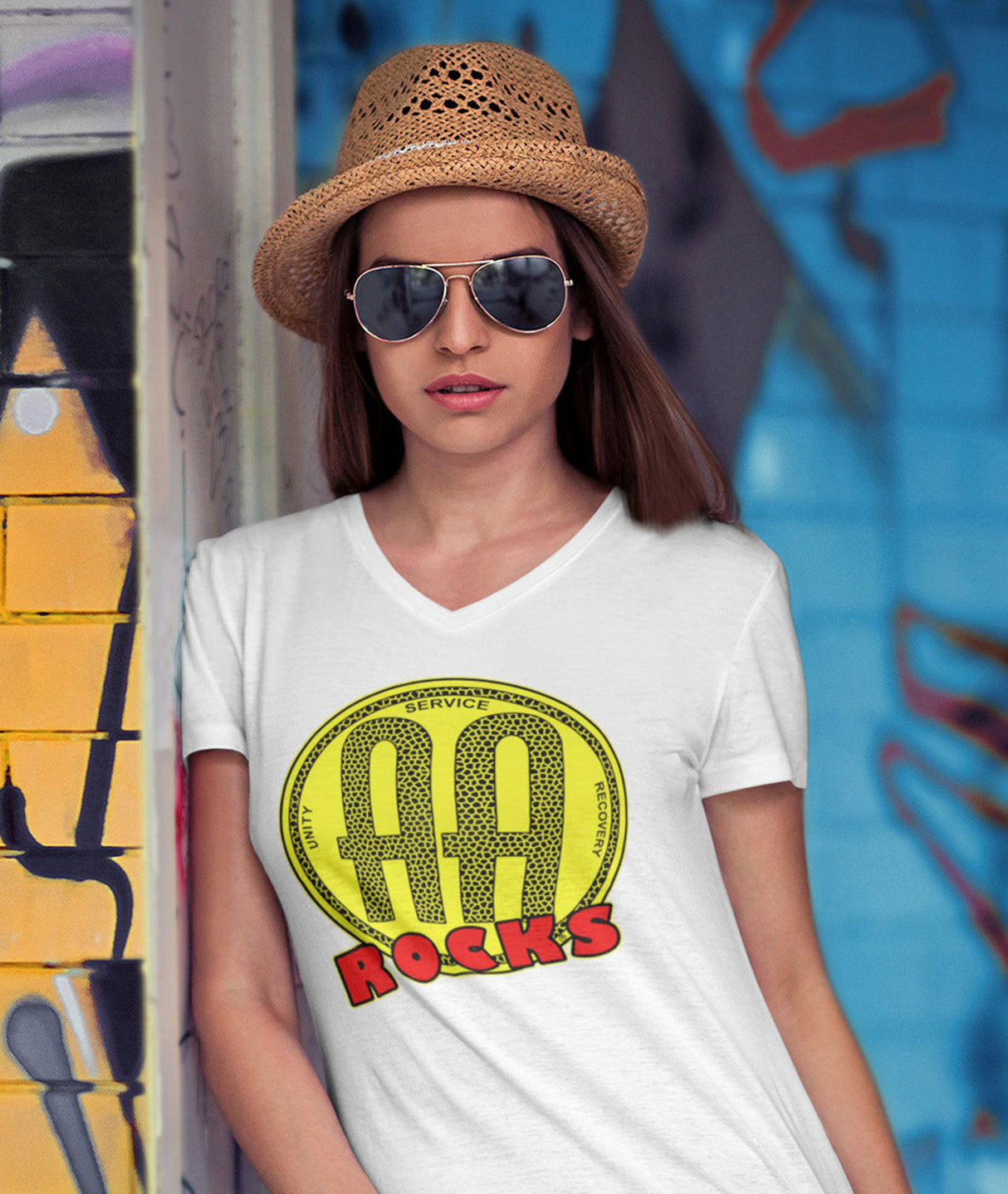 AA Rocks AA V-Neck Tee