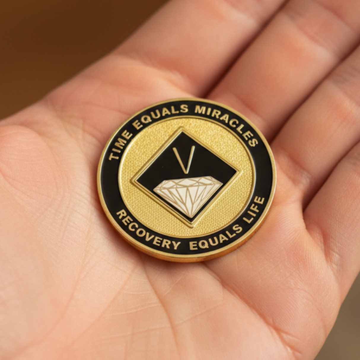 NA Recovery Medallion Black & Gold